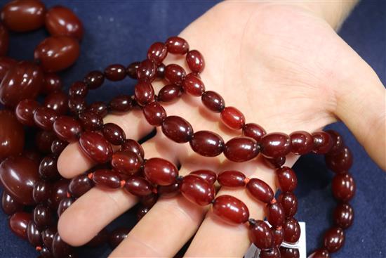 Cherry amber beads